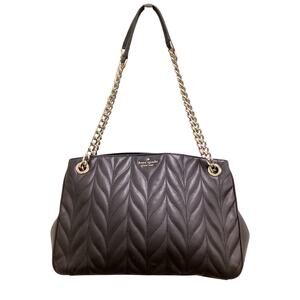 NWOT Kate Spade Purse “Meena Briar Lane”Quilted Leather Chain Handles Black